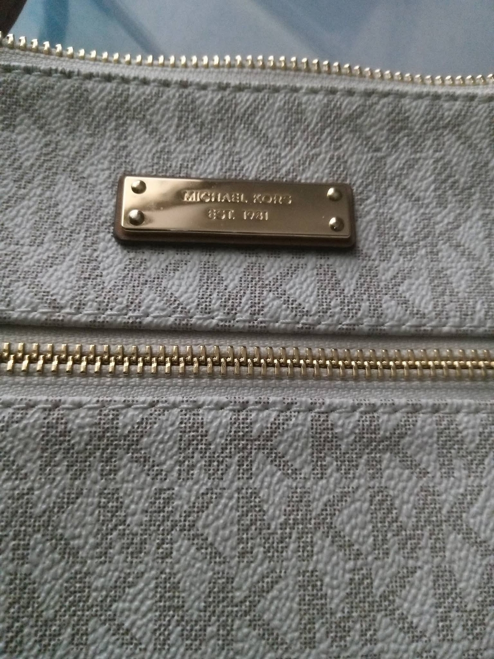 Michael Kors Cream Logo Crossbody with Gold Hardware